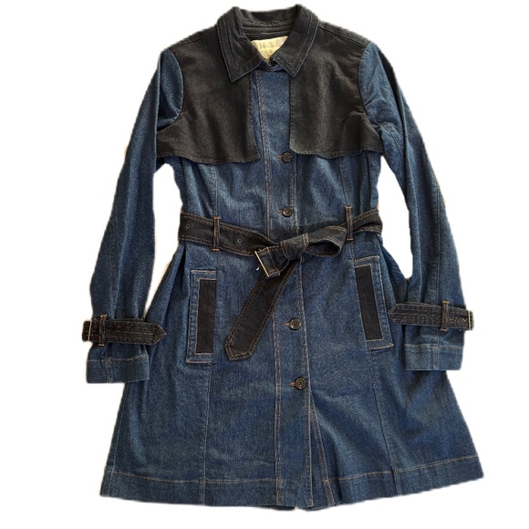 Christian Siriano Jackets & Blazers - Christian Siriano Gloria Vanderbilt Denim Trench jacket 6